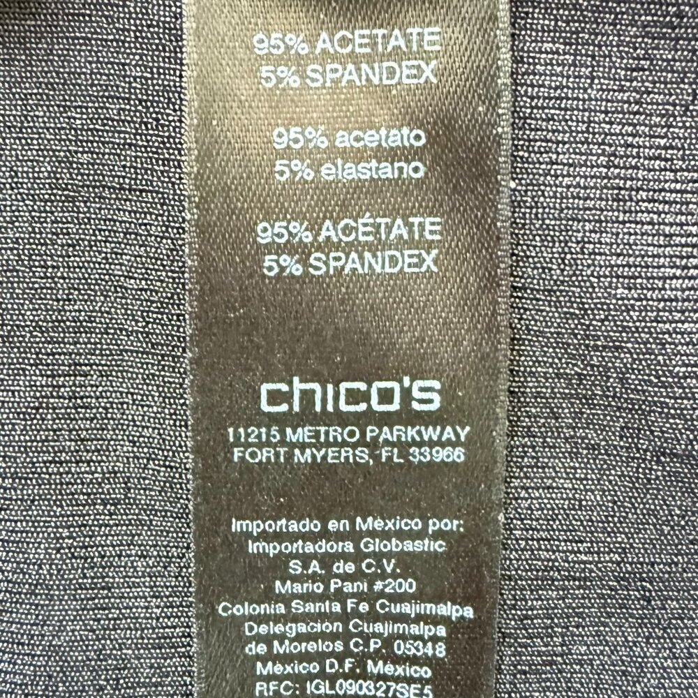 CHICO’S TRAVELERS| Black "No Tummy" Pants Sz Small - Picture 7 of 8